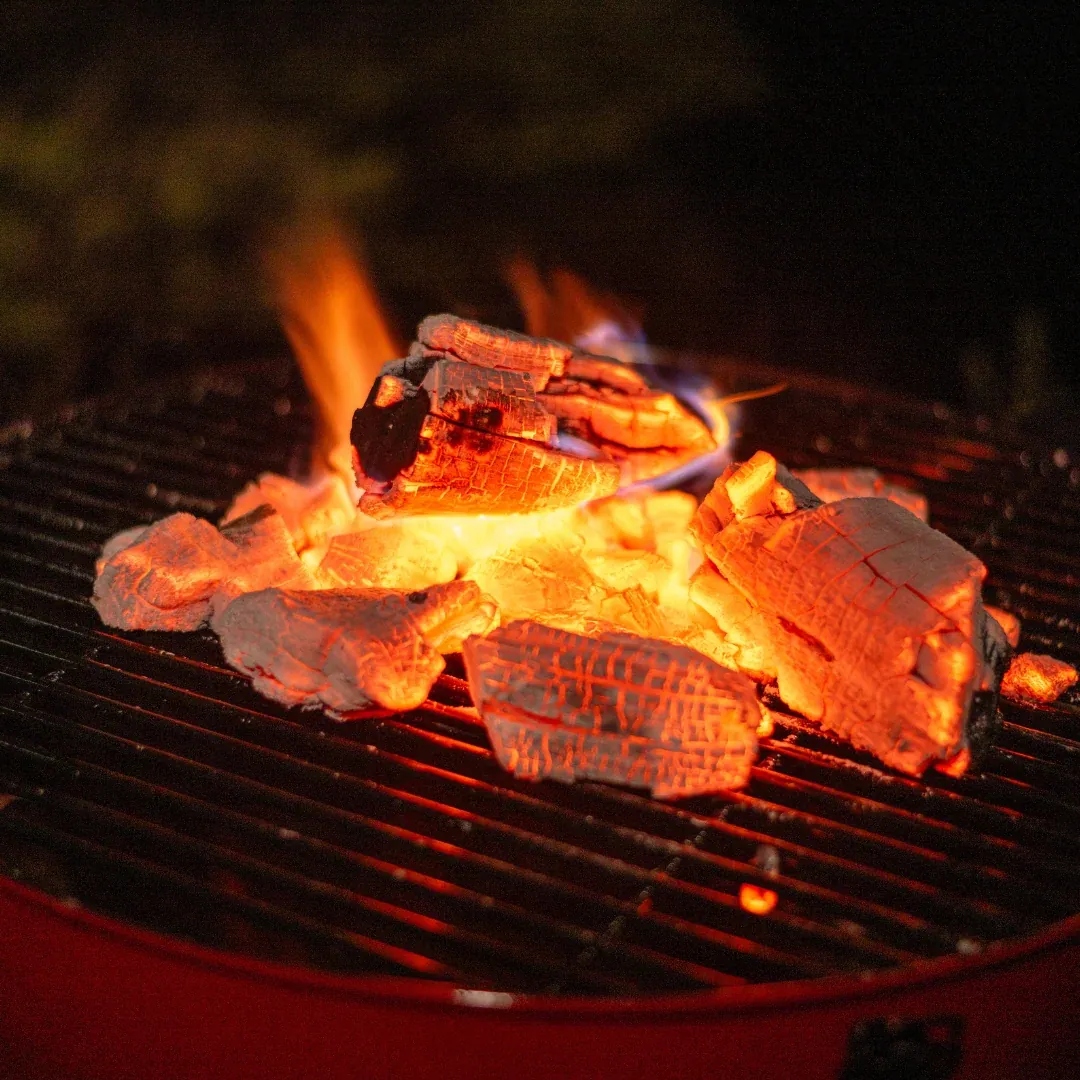 Southern African hardwood charcoal burning with an intense, even heat
